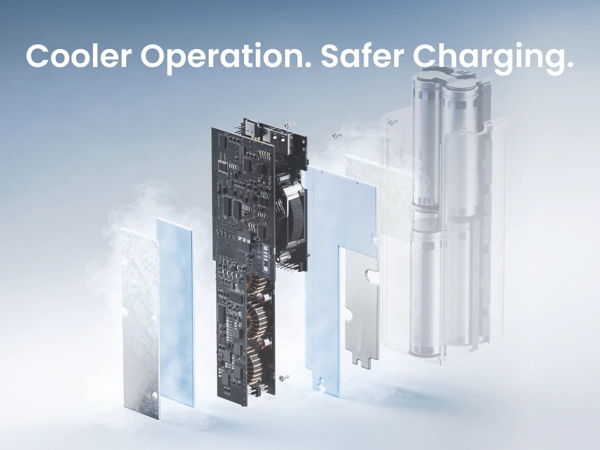 Cooler operation and safer charging